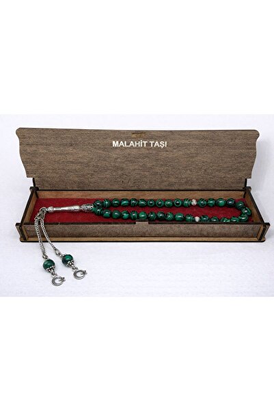 UMUTSONLİNE سبحة من حجر الملاهيتي الطبيعي، موديلات في علبة، مناسبة كهدية