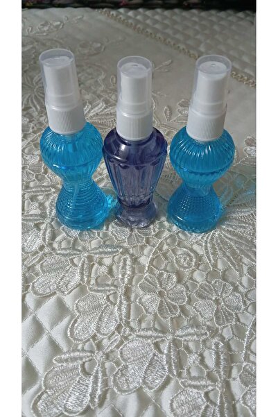 SAGA DEKORASYON & HEDİYELİK 3 lü Set Kolonya Şişesi (Lavanta-Gençlik)