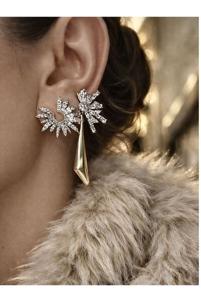 Sense of Atelier Lumina Solar Stud Stone Detailed Earrings