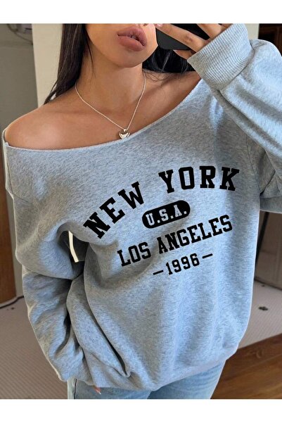 OVER HEAD Hanorac oversize cu imprimeu New York 1996 pentru femei