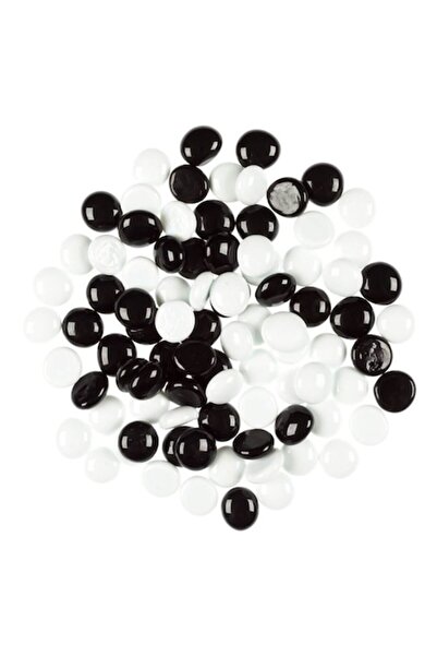 OEM Shiny Decorative Glass Stones Black White 340g