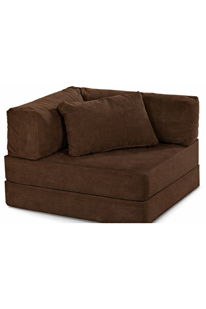 puffiber Tekli Köşe Koltuk,Döüştürülebilir Yer Yatağı 100x100 cm