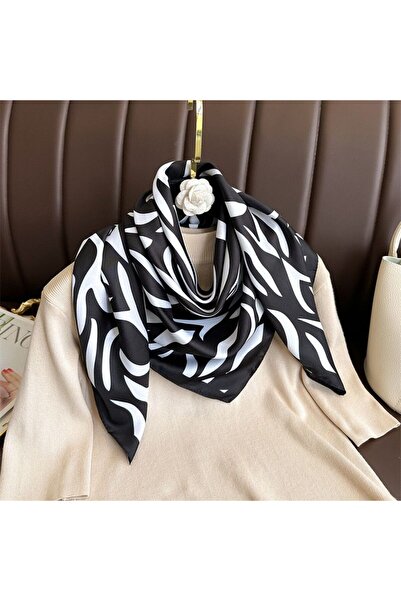 Inno Eșarfă premium din satin cu model, 70x70 cm