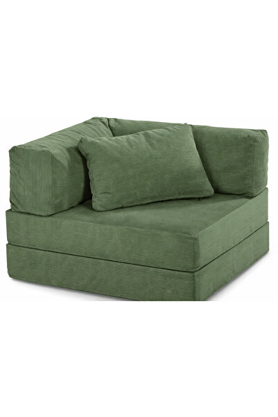 puffiber Tekli Köşe Koltuk,Döüştürülebilir Yer Yatağı 100x100 cm