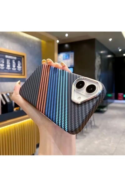 DGN İphone 17 Uyumlu Kamera Çıkıntılı Magsafe Şarj Özellikli M Karbon Fiber G...