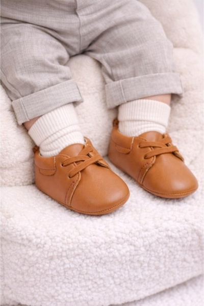 HANNA Pantofiori maro pentru baietei - Stan