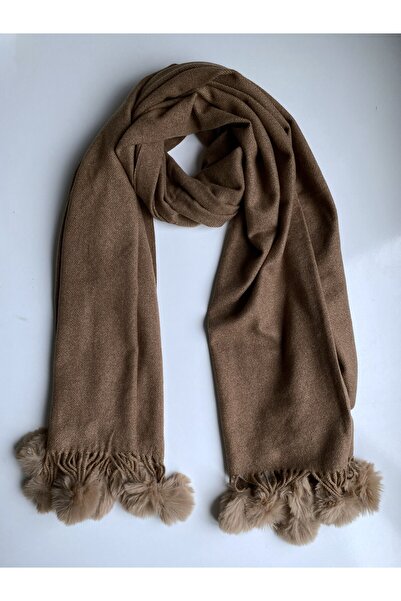 GOX Winter Shawl with Pompoms