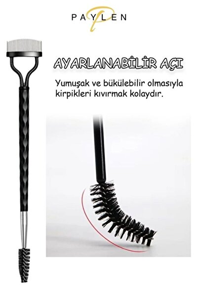 PAYLEN 2’si 1 Arada Profesyonel Kirpik Ayırıcı ve Kaş Şekillendirici Maskara Sonrası