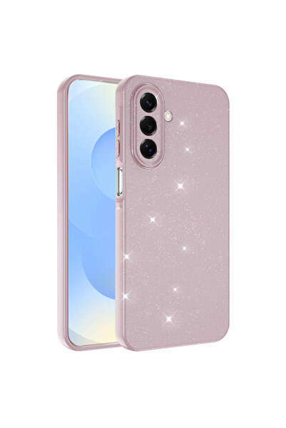 TechTrove Galaxy A17 İçin Uyumlu Kamera Korumalı Parlak Simli Lüks Kapak