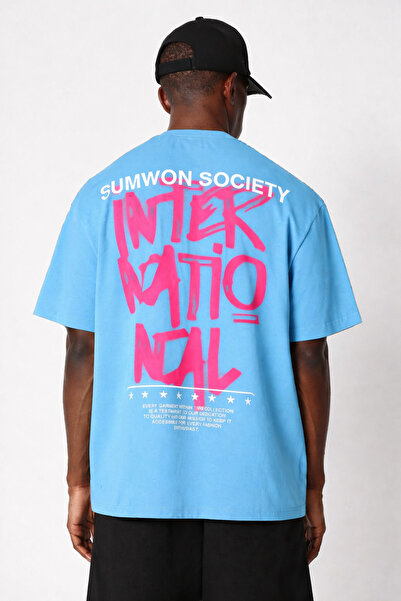 CLASSY.MODA Унисекс велосипедна блуза с голям принт, улична мода, голям размер