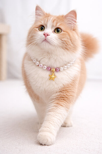 ALYA طوق القطط الذهبي اللؤلؤي