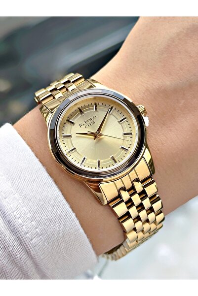 JG. Polo Club Special Design Steel Band Steel Case Gold Color Women Wristwatc...