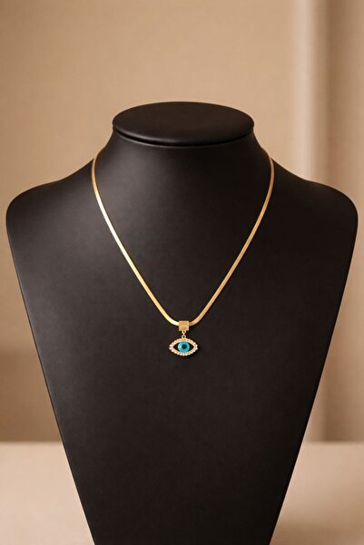 Nati Co Nazar Boncuklu Göz Kolye – Zirkon Taşlı Şık Kadın Kolyesi