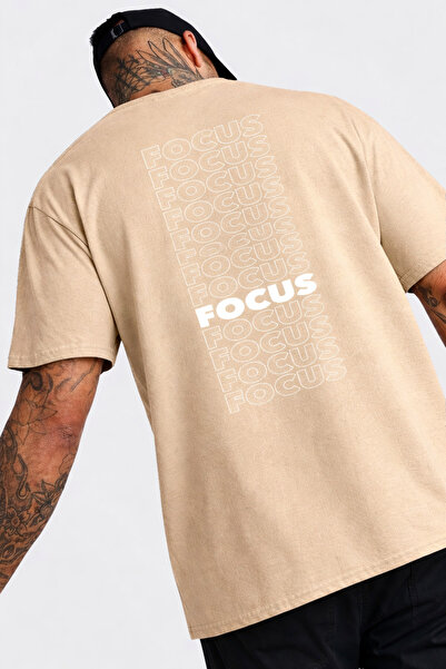 CLASSY.MODA Unisex Oversized Back Lettering Printed Streetwear Crew Neck T-Shirt