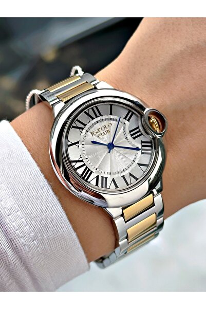 JG. Polo Club Special Design Steel Band Steel Case Silver-Gold Color Women Wr...