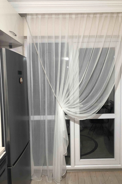 Ta-Ha Perde ve Halı 1-2 Sparse Pleated Rope Curtain Double-Breasted Tulle Cur...