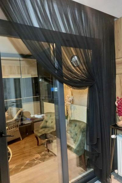 Ta-Ha Perde ve Halı 1-2 Sparse Pleated Rope Curtain Double-Breasted Tulle Cur...