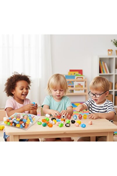 2'li Mini Renkli Farklı Desenli Hacıyatmaz (4 cm-Karışık gönderilir)
