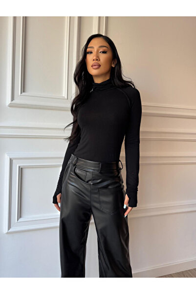 CC STORE JOLLY leather pants with high waist and elegant cut