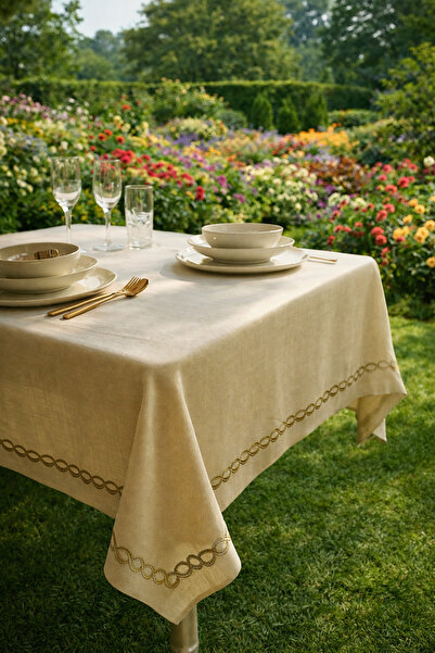 CB.B. TÜRK İŞİ HOME Matilda Tablecloth 160X260 – Special Weaving, Timeless El...