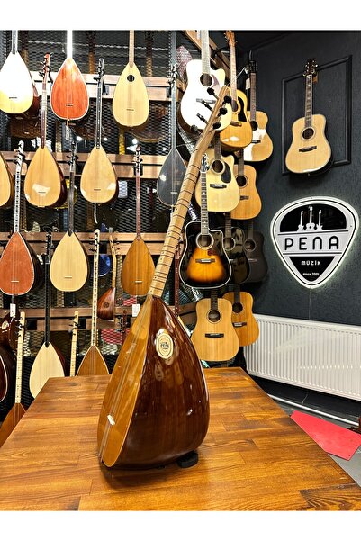 PENA MÜZİK Kısa Sap Yarı Profesyonel Ceviz Solak Bağlama 40 Tekne Jak Girişli