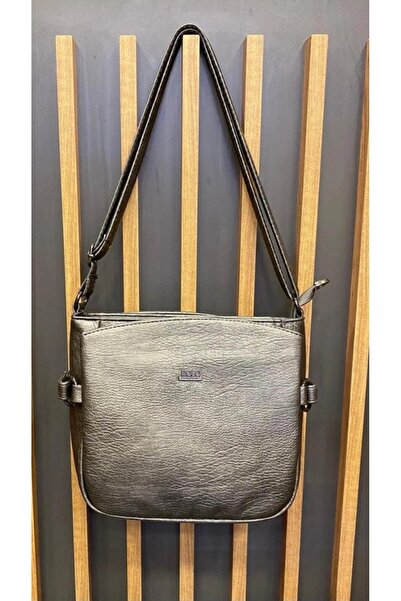 themoiss Soft Leather Anthracite Color Mngo Model Hand and Shoulder Bag