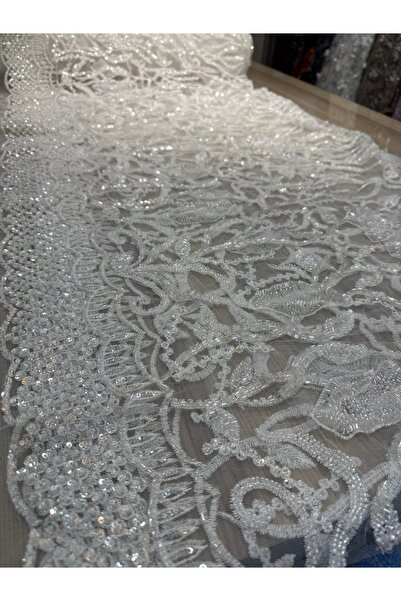 OsmanKumaşDantel Yoğun boncuk işlemeli dantel (100x150cm)
