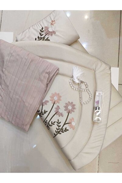 BASHAR Padded prayer mat set with soft, cool mirrored sheet