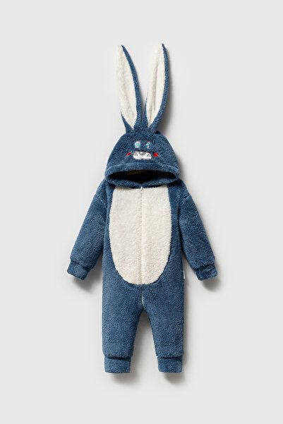 MAHFEL Welsoft Navy Blue Patterned Winter Plush Sleeping Bag 1–6 Years