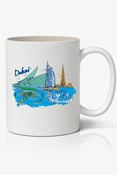 Toyaso Dubai Uae Souvenir White Mug Cup Gift for Friend or Lover