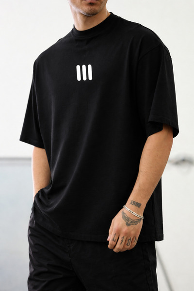 CLASSY.MODA Tricou casual unisex, supradimensionat, cu imprimeu minimalist în...