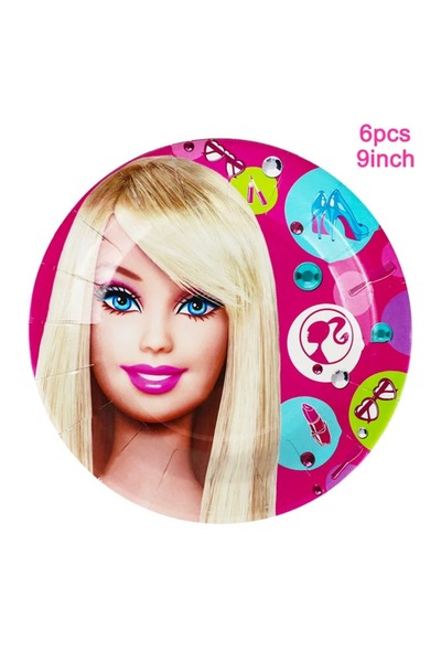 Miniso كما هو موضح في الصورة، طبق 9 بوصة - 6 قطع، مجموعة بالونات وردية لحفلات...