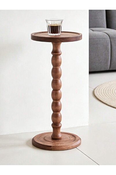 Mtanvxay طاولة قهوة خشبية صغيرة بتصميم كلاسيكي، مناسبة لغرفة المعيشة أو الشرفة