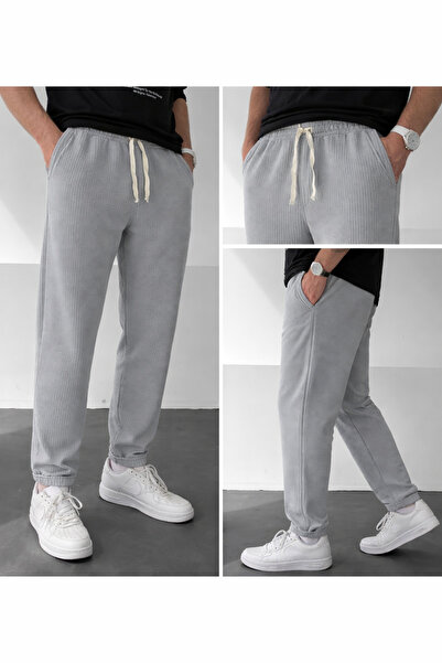 Patch & Loom Men's Stretch Fabric Boyfriend Relax Terry Cloth Pants