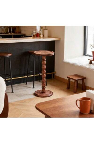 Mtanvxay طاولة قهوة خشبية عتيقة صغيرة متعددة الاستخدامات، طاولة جانبية للأريك...