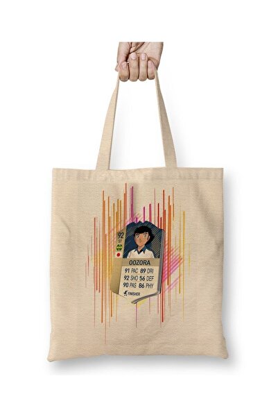 Toyaso Tsubasa Ultimate Team White Tote Bag Long Handle Shopping Bag Beach Bag