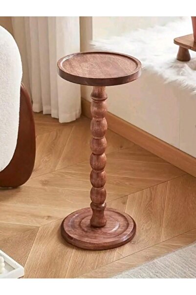 Mtanvxay طاولة قهوة خشبية صغيرة متعددة الاستخدامات بتصميم كلاسيكي، مناسبة لغر...