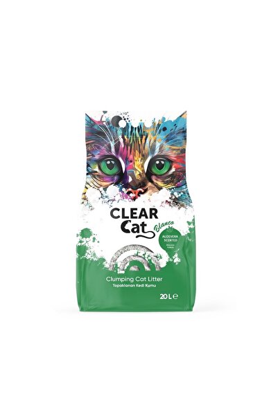 Clear Cat هو رمل القطط المتكتل برائحة الصبار من كلير كات بلانكو 20لتر