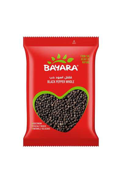 Bayara فلفل أسود كامل 200 غرام - حبوب فلفل كاملة عالية الجودة لنكهة ورائحة أصيلة