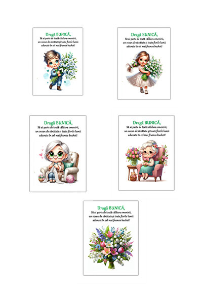 OEM Set of 50 Diplomas 8 Martisor 10*15 cm - Grandma