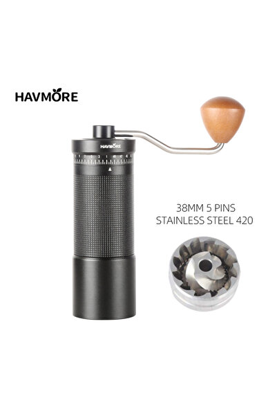 Choice مطحنة قهوة يدوية احترافية G15-Black مطورة، هيكل معدني بالكامل، تصميم م...