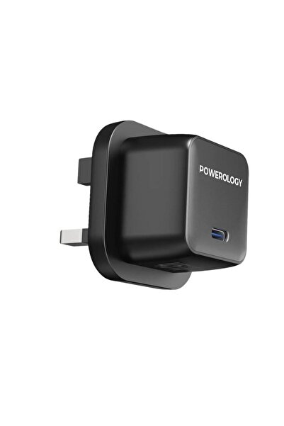 Powerology QX 45W GaN Fast Charger USB-C PD Compact Travel Adapter UK Plug