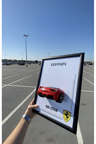 huracar 3 Boyutlu Ferrari 458 italia Kabartmalı Araba Tablo