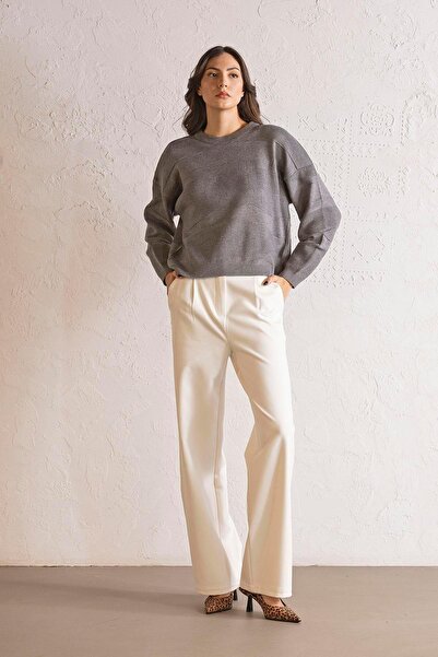 GMG FIRENZE Γυναικείο πουλόβερ με σχέδιο με λαιμόκοψη