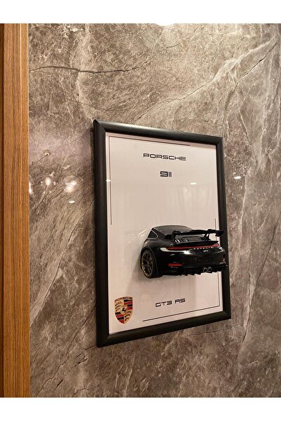 huracar 3 Boyutlu Porsche 911 GT3 Kabartmalı Araba Tablo