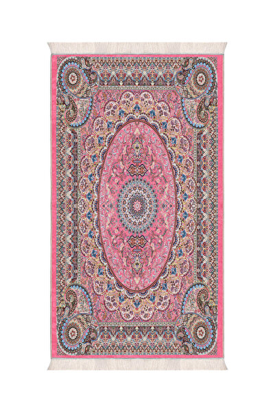 Bursa İpek Pink Velvet Rug Prayer Rug