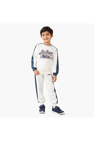 Lee Cooper Logo Print Sweatshirt and Joggers Set