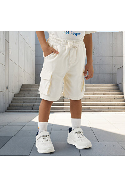 Lee Cooper Ribbed Shorts with Drawstring Closure and Pockets