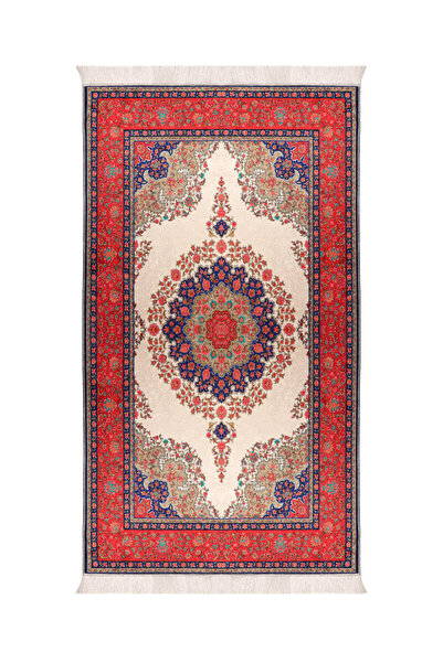 Bursa İpek Red Velvet Carpet Prayer Rug