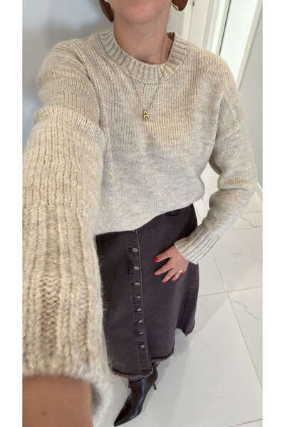 BİRCANÇİL Howera Light Beige Knitwear